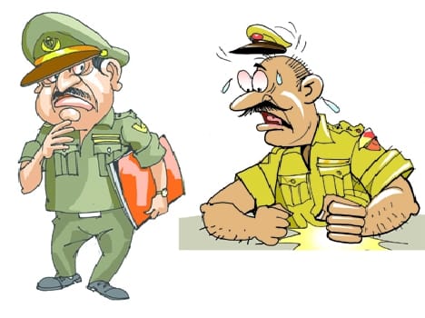 22 policemen line spot